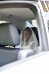 bride in car 1